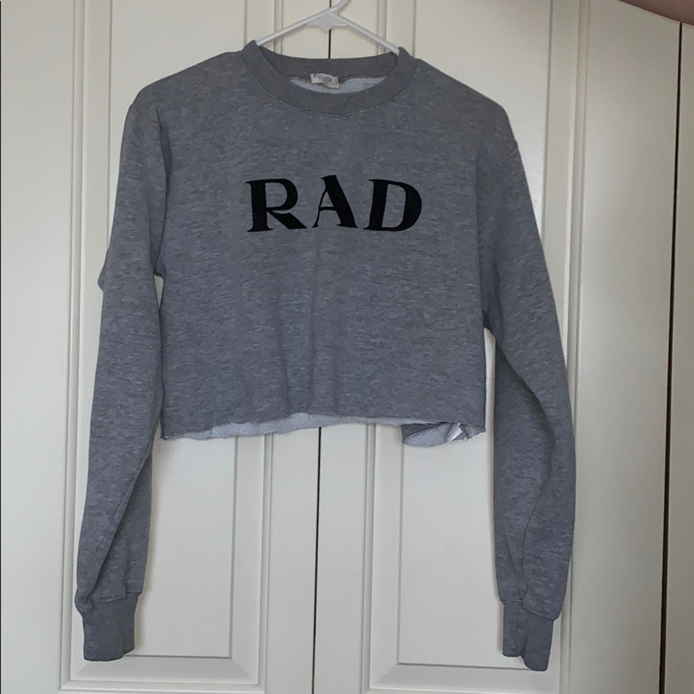 cropped sweatshirt